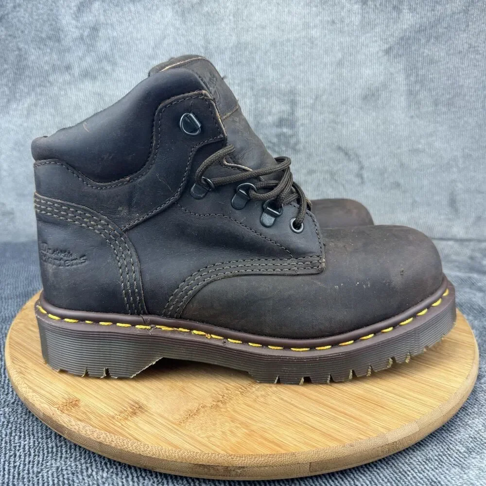 Vintage Dr. Martens Boots Mens Size UK 5 Steel Toe Safety Made England 7735 00s